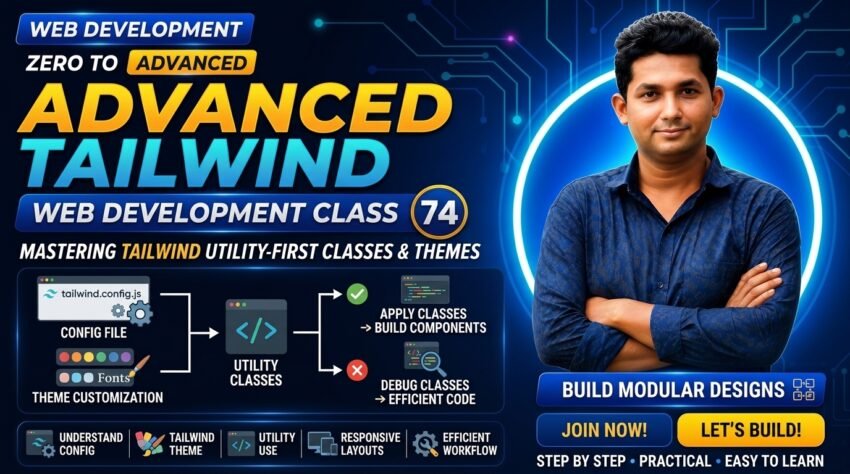 Advanced Tailwind — Web Development Class 74