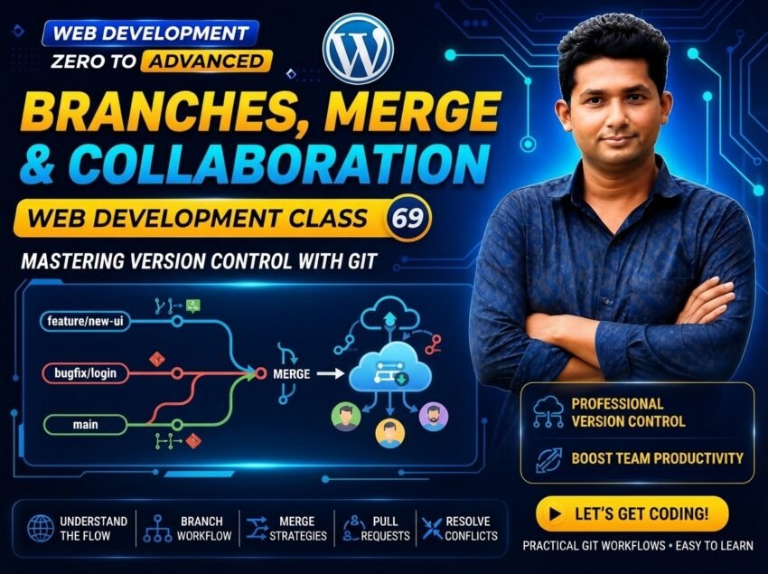 Branches, Merge & Collaboration — Web Development Class 69