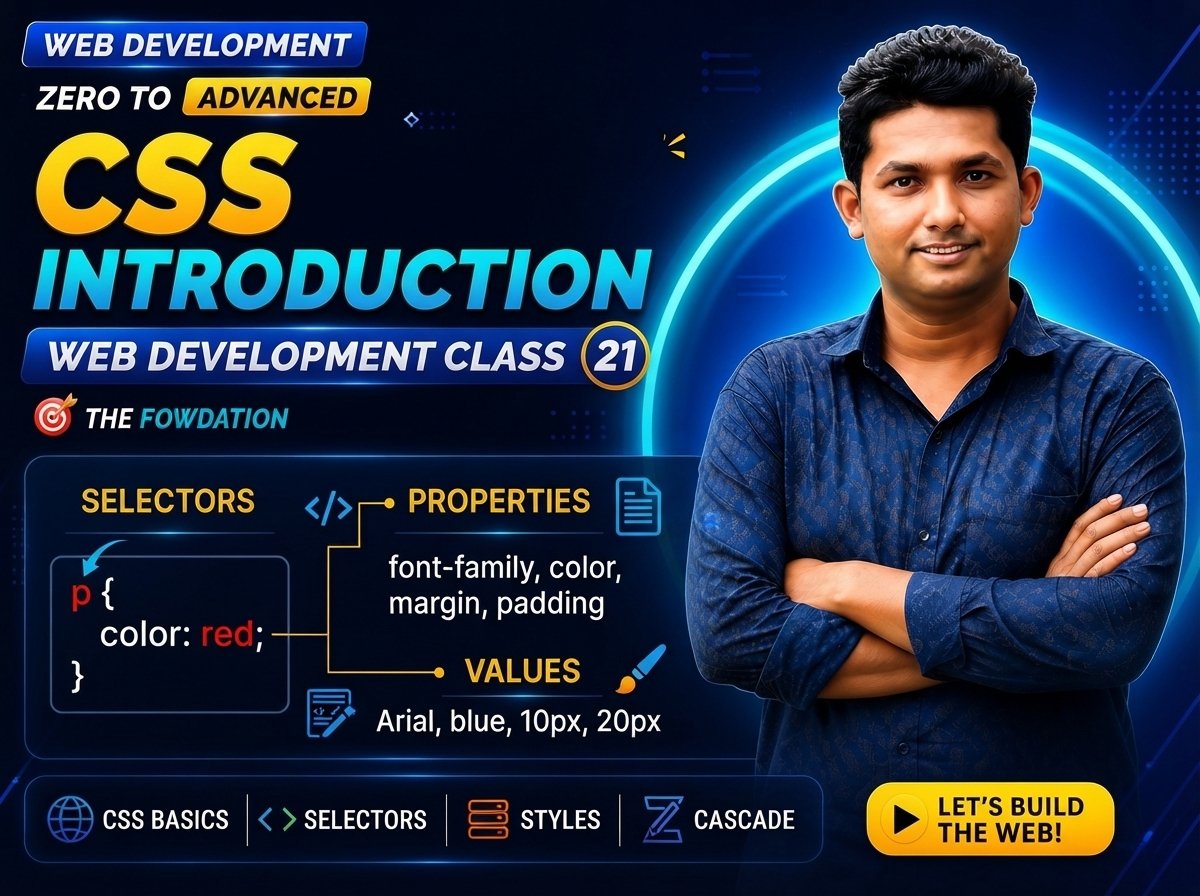 CSS Introduction — Web Development Class 21