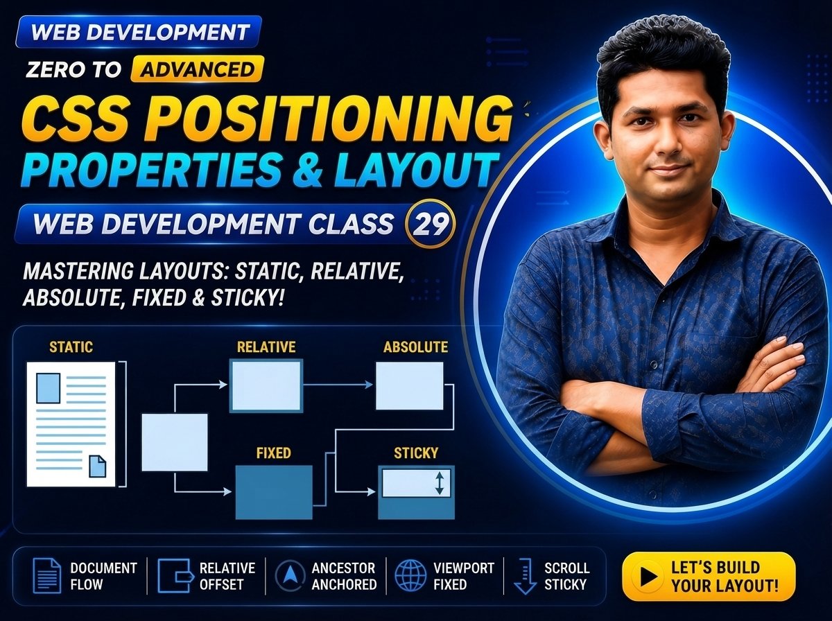 CSS Positioning — Web Development Class 29