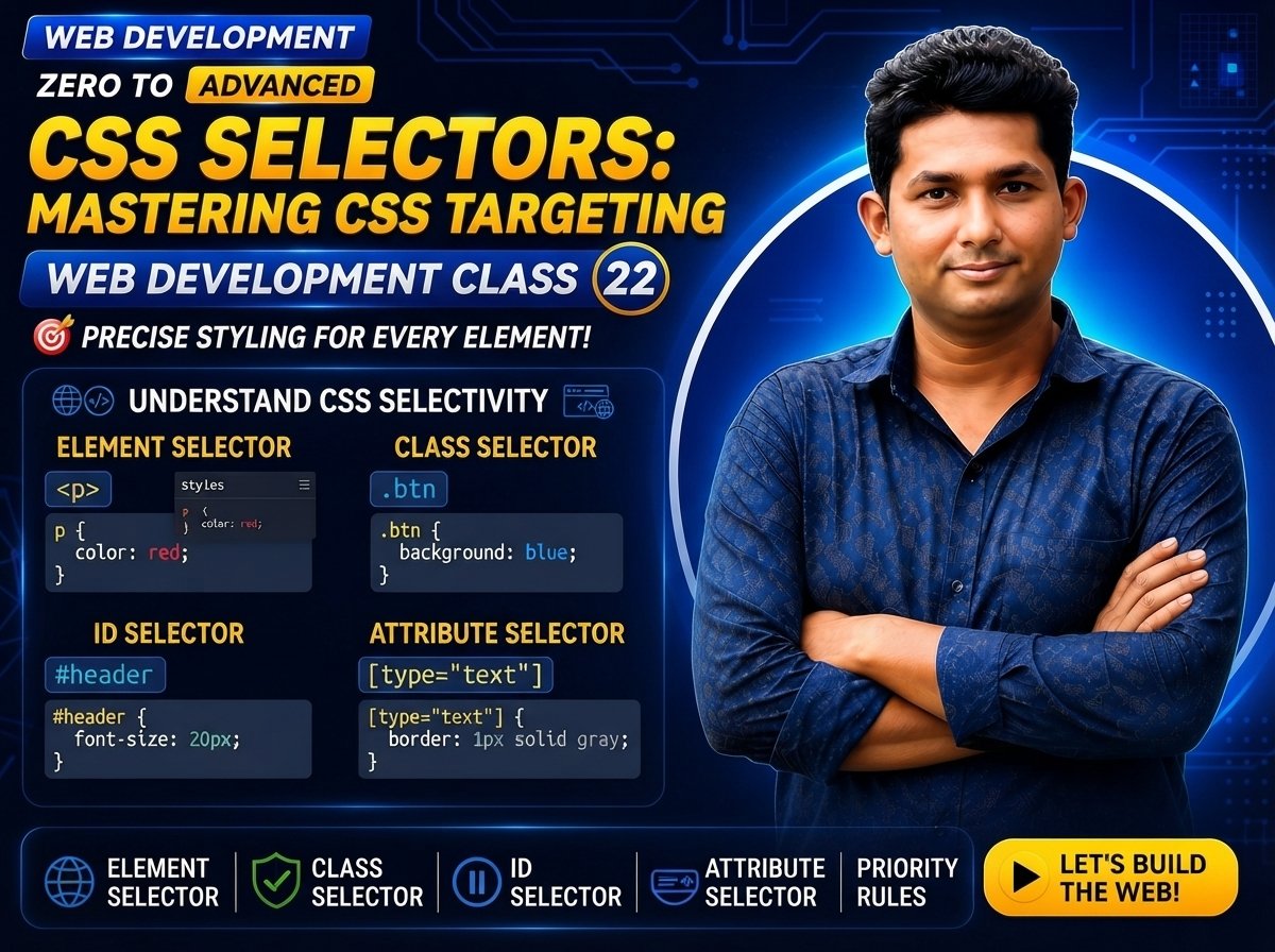 CSS Selectors — Web Development Class 22