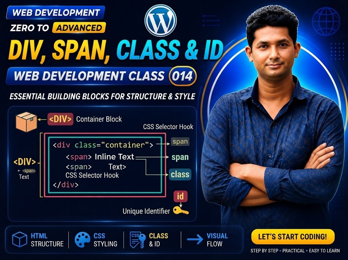 Class 014 — Div, Span, Class & ID