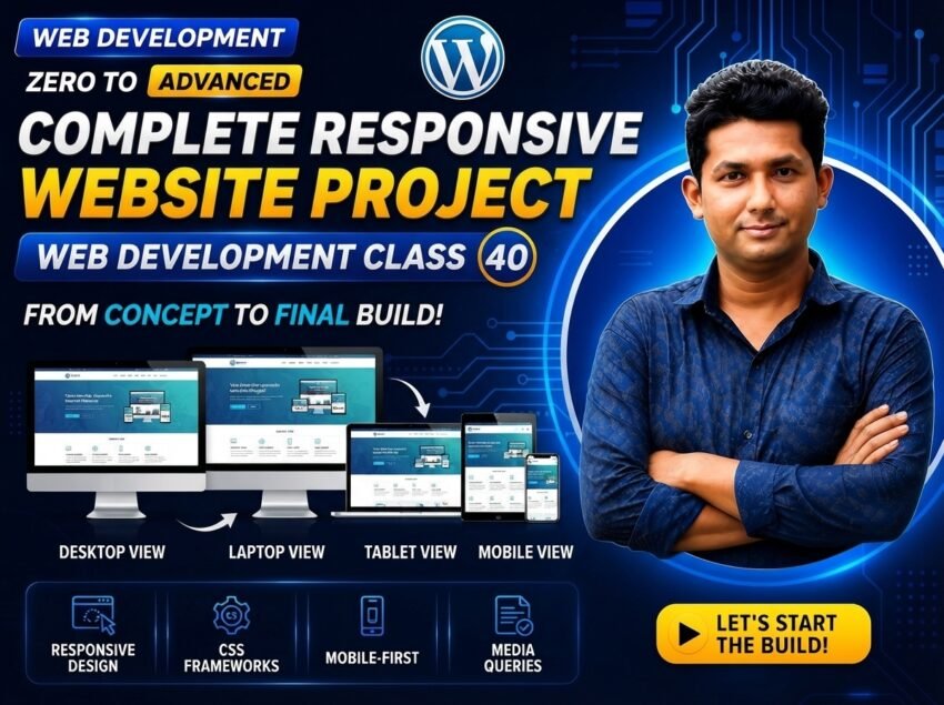 Complete Responsive Website Project — Web Development Class 40