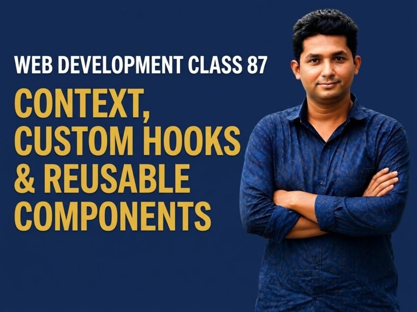 Context, Custom Hooks & Reusable Components — Web Development Class 87