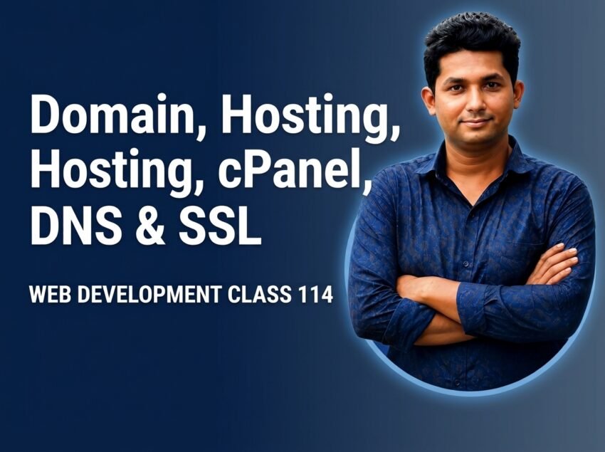 Domain, Hosting, cPanel, DNS & SSL — Web Development Class 114