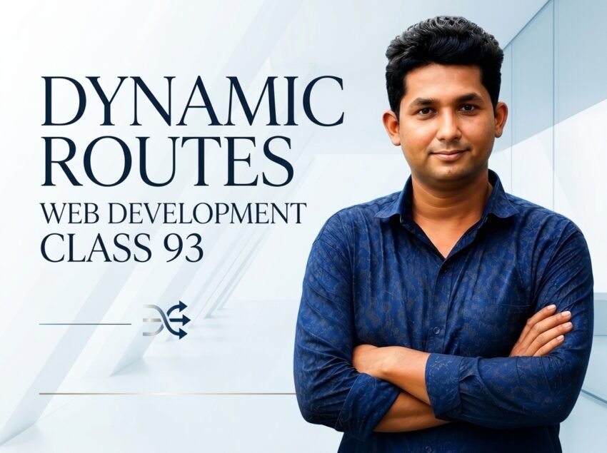 Dynamic Routes — Web Development Class 93
