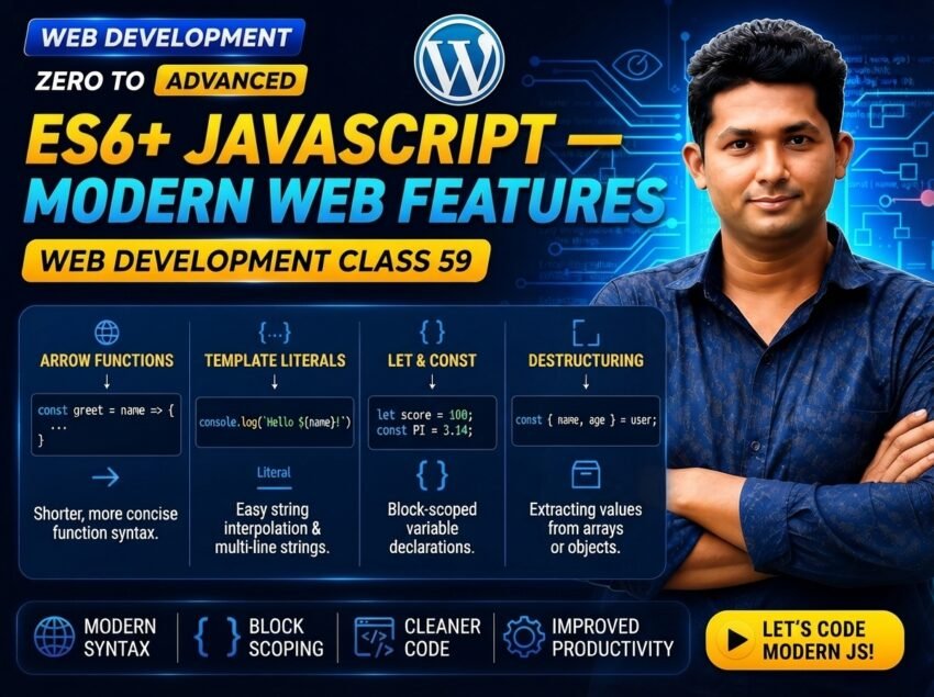 ES6+ JavaScript — Web Development Class 59