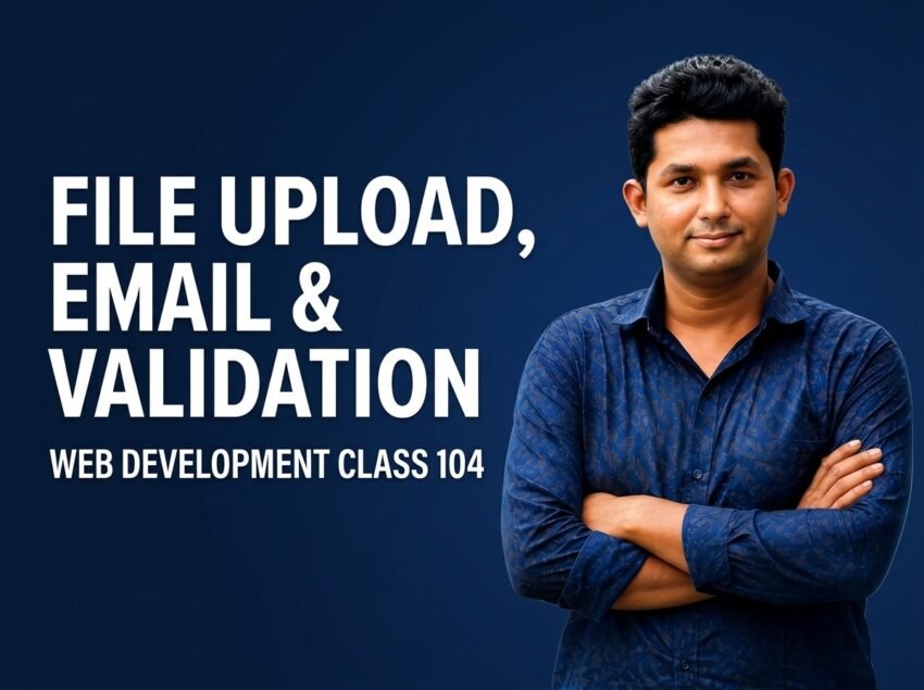 File Upload, Email & Validation — Web Development Class 104
