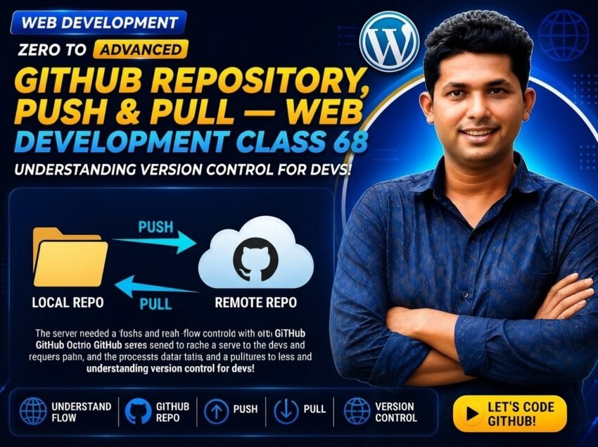GitHub Repository, Push & Pull — Web Development Class 68