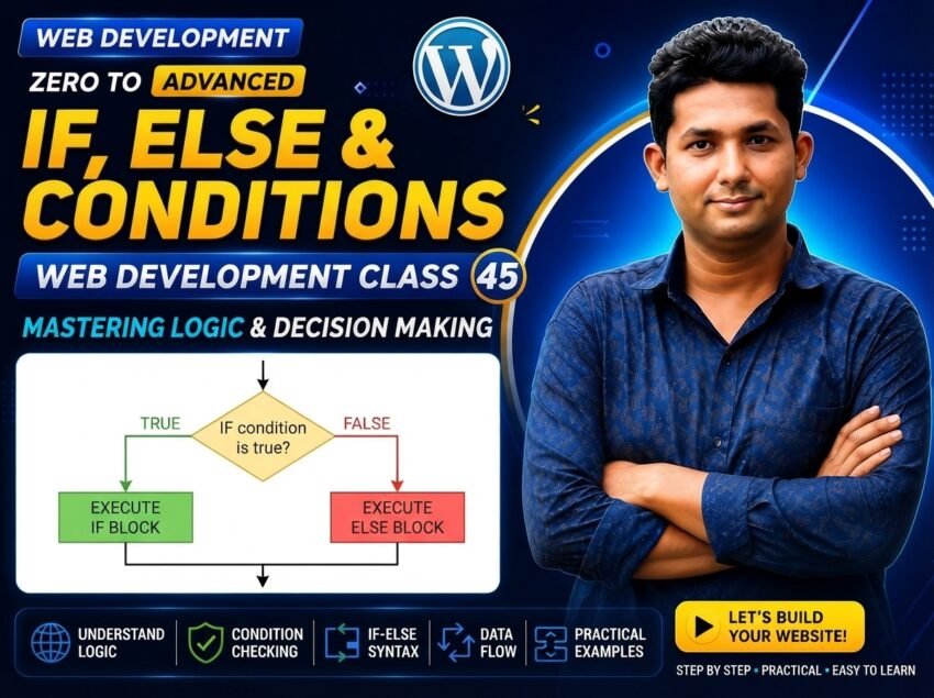 If, Else & Conditions — Web Development Class 45