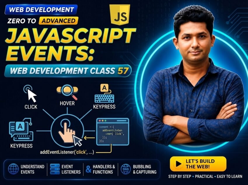 JavaScript Events — Web Development Class 57