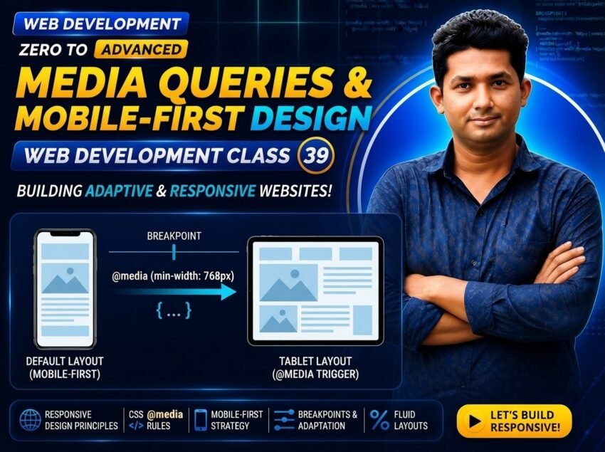 Media Queries & Mobile-First Design — Web Development Class 39