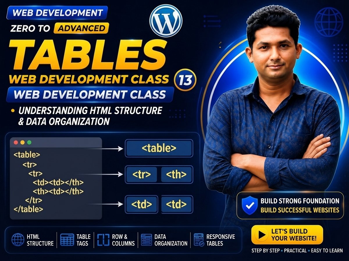 Tables — Web Development Class 13