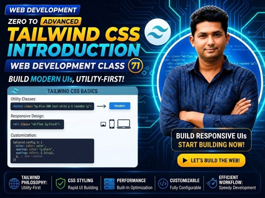Tailwind CSS Introduction — Web Development Class 71