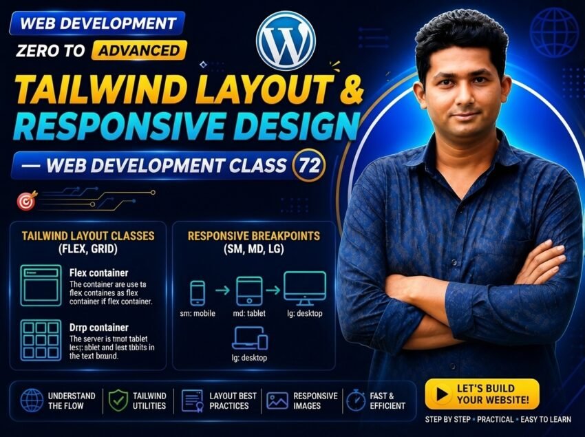 Tailwind Layout & Responsive Design — Web Development Class 72